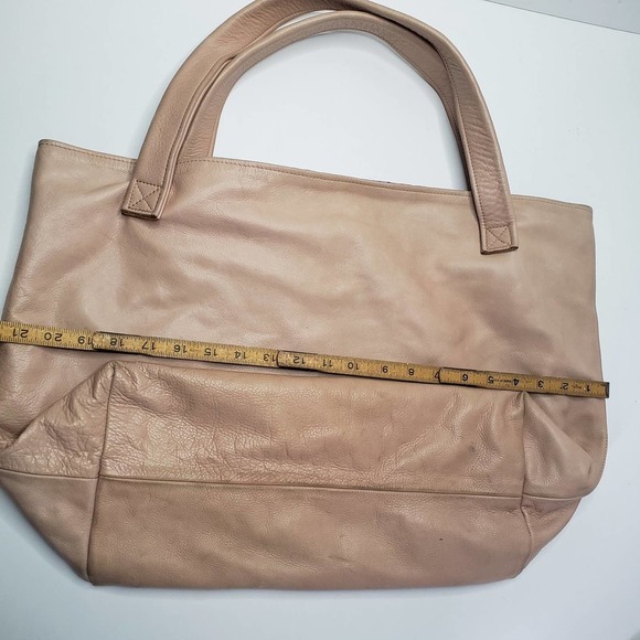 Jamie Handbags Large Leather Tote‎ Bag Blush Beige - Picture 10 of 11